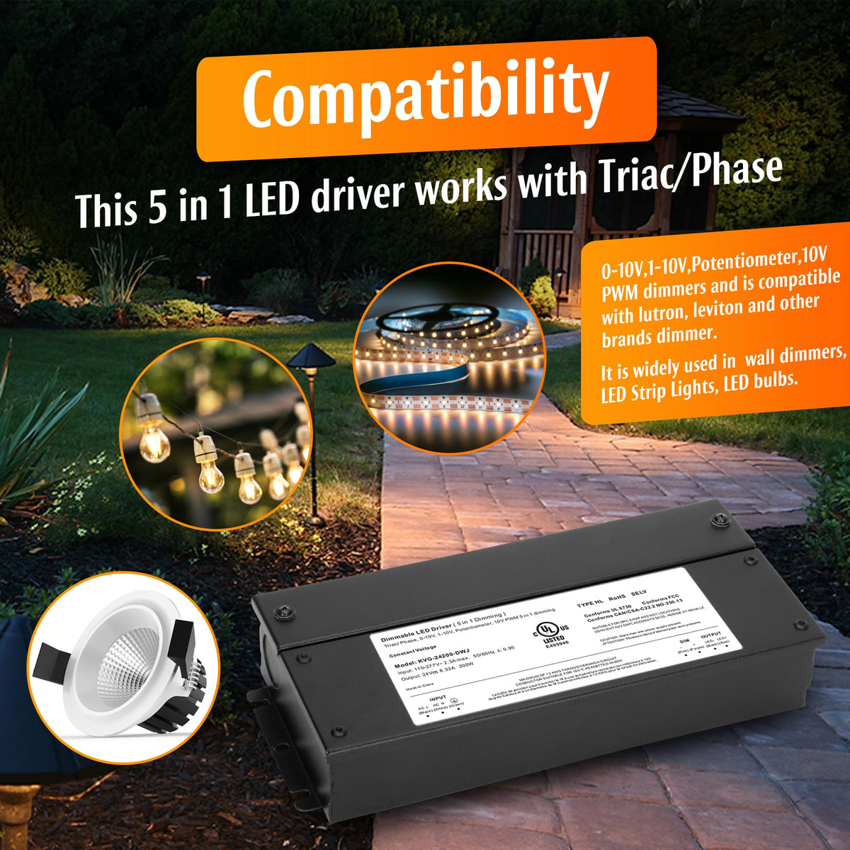 200W Dimmable LED Driver 24V Power Supply Q748991