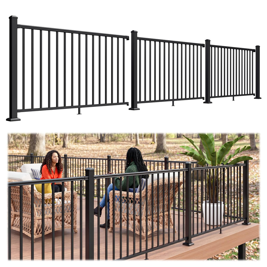 3 Pack Aluminum Porch and Deck Railing Kit with 4 Post A579