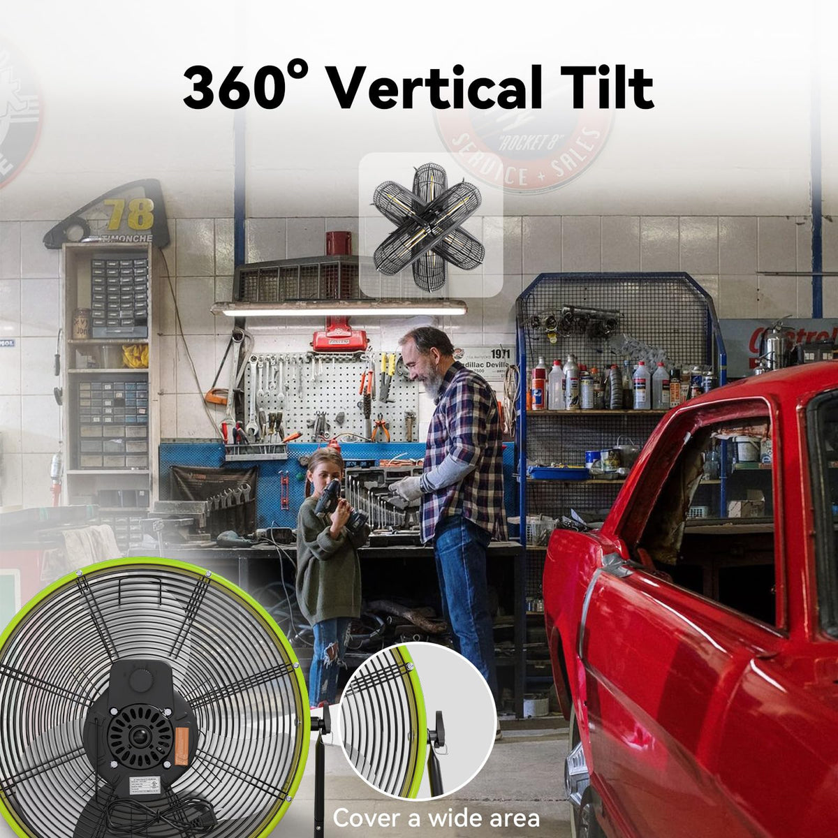 20 In 3 Speed High Velocity Floor Fan S817