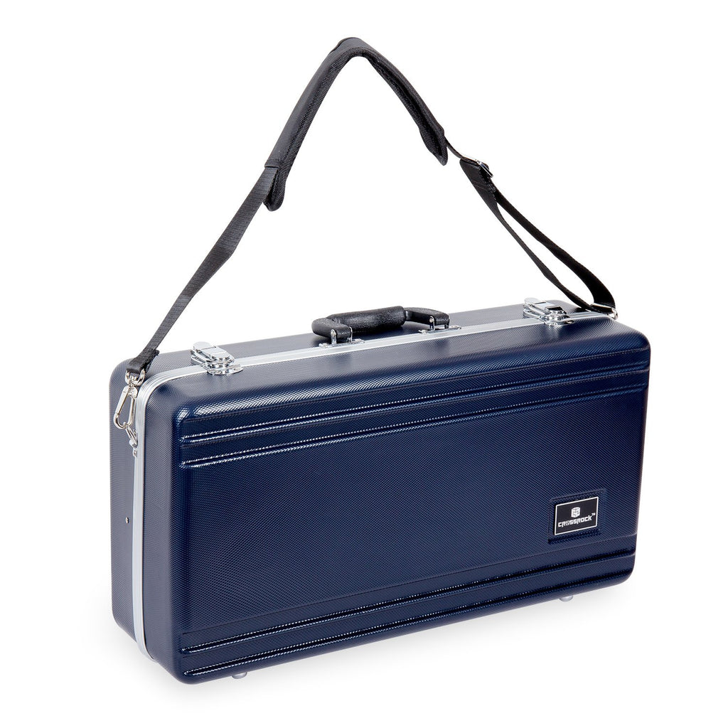 Textured Blue Velvet Interior Trumpet Case X37437