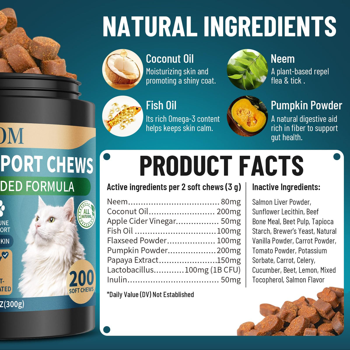 Chewable Flea and Tick Prevention for Dogs & Cats, 400 Treats G964