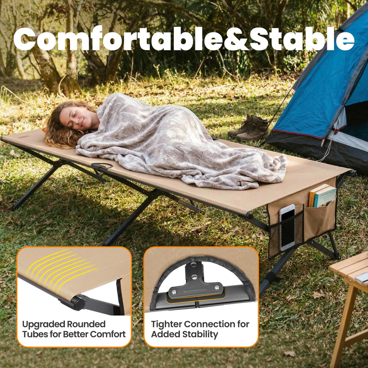 Heavy Duty 31.5'' Wide Folding Camping Cot L326484