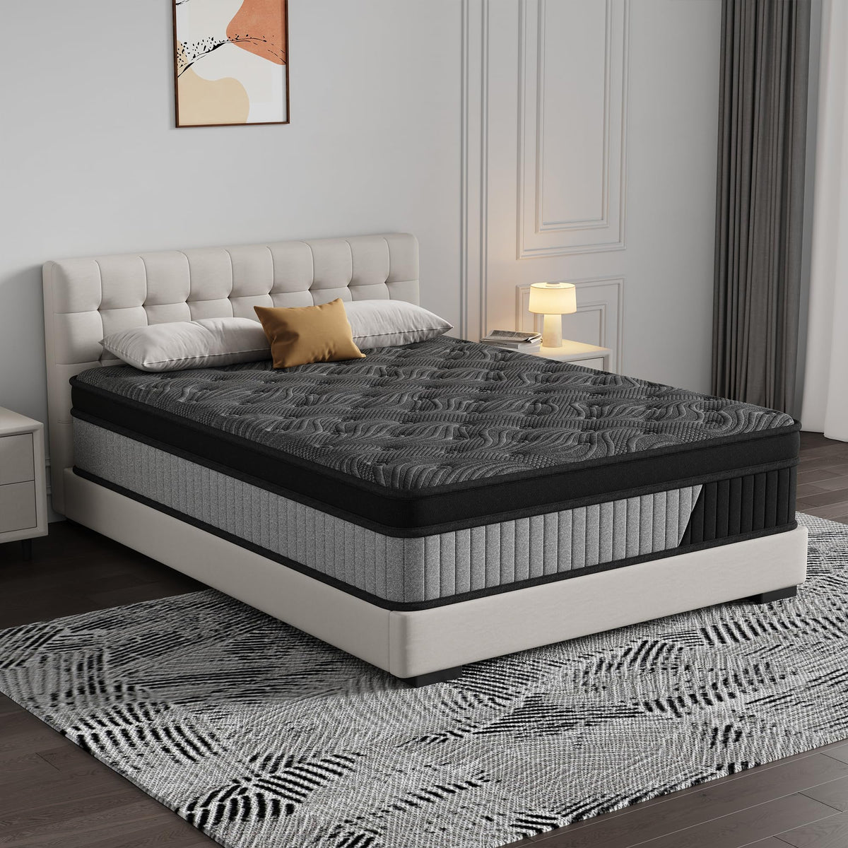 12 Inch Medium Firm Hybrid Mattress with Pocket Spring and Memory Foam C17551