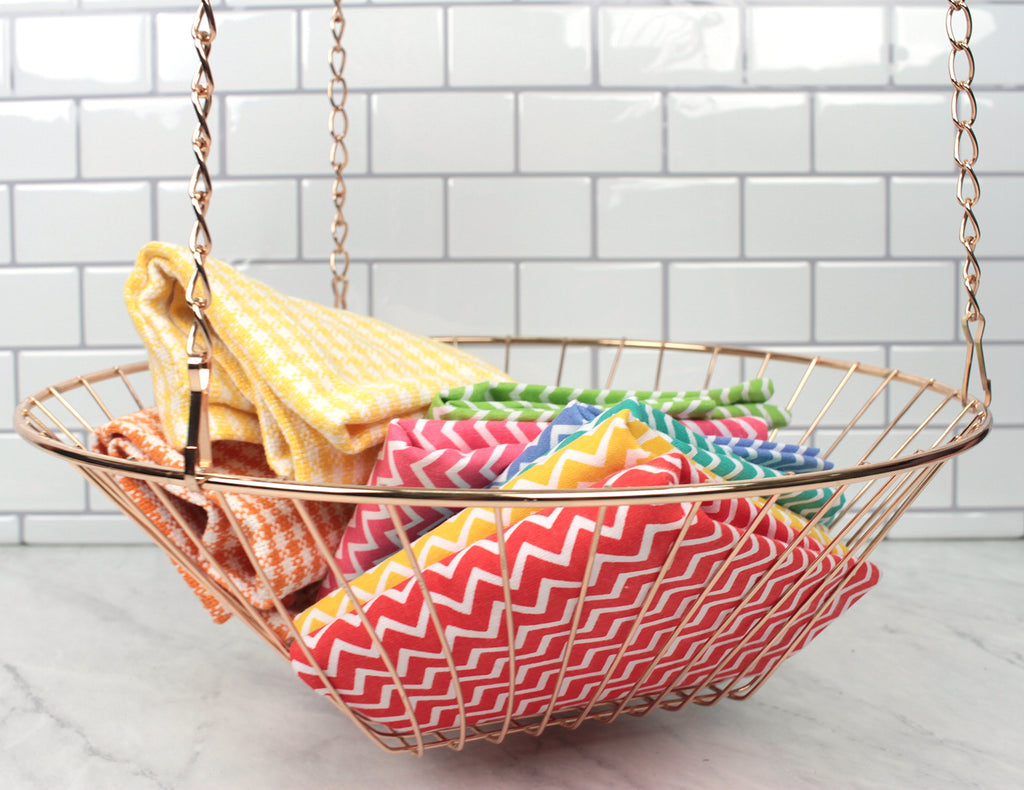 3-Tier Copper Wire Hanging Baskets H53109