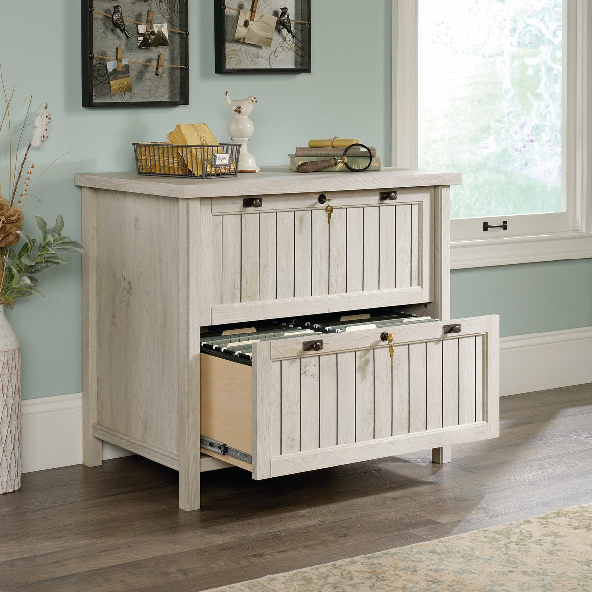 2 Drawer Lateral File Cabinet with Lock W8631